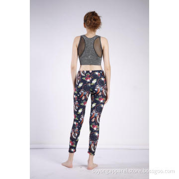 Ladies Catcher Printed High Waist High Elastic leggings